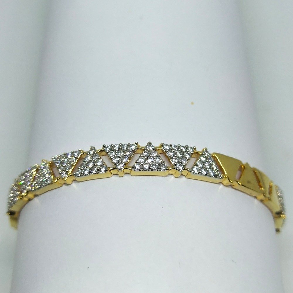 22K diamond & gold Pyramid design bracelet