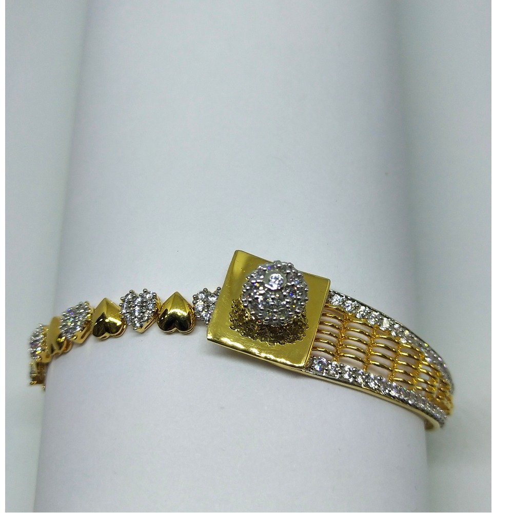 22K dual style (lucky & bracelet) diamond bracelet