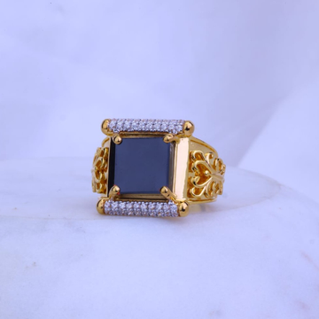 916 gold blue stone ring for men by 