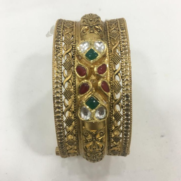 916 Gold Fancy Color stone Kada For Wedding KV-B00... by 