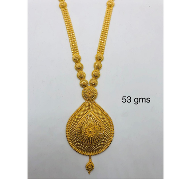 916 CZ Gold Stately Long Necklace  by 