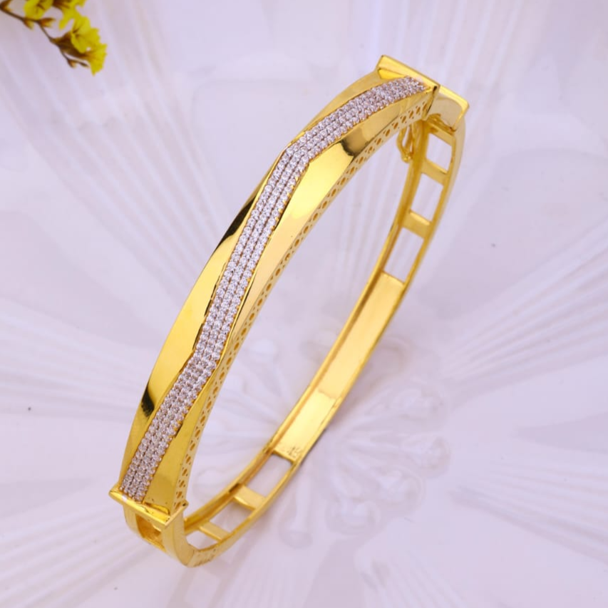 Gold Plated Geometric Design Mens Bracelet