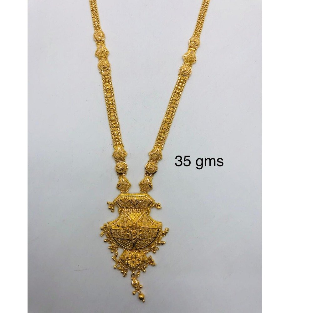 916 CZ Gold Trendy Long Necklace 