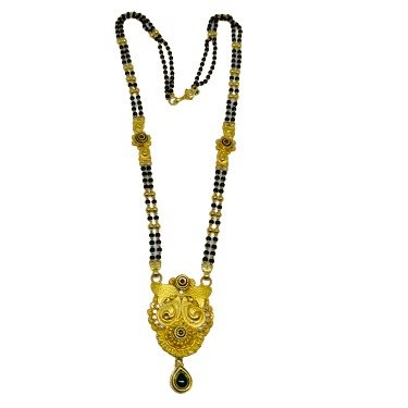 916 Two line mangalsutra with antique pendent