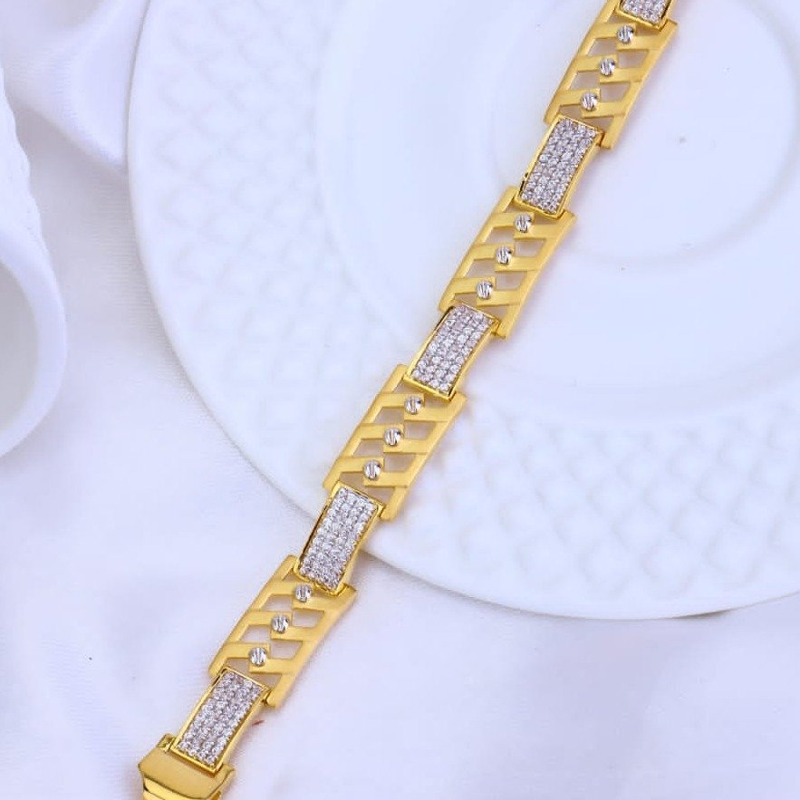 Manufacturer of Ladies gold fancy 22k bracelet-lb175 | Jewelxy - 142601